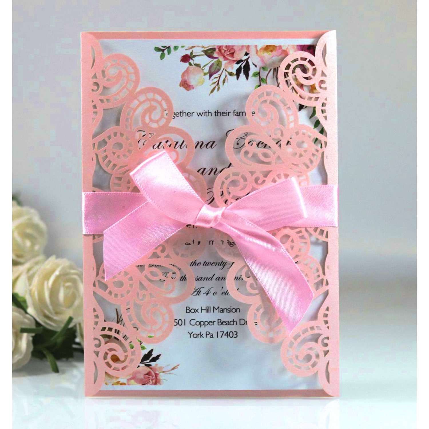 Modern Invitation Card Wedding Card Design Laser Cut Holiday Invitation Card